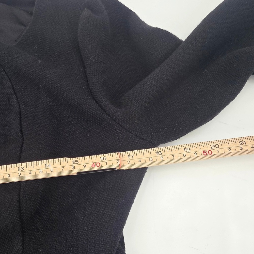 BODEN LINDSEY PONTE DRESS WOMENS SIZE 14R BLACK PLEATED TEXTURED SCOOP NECK KNEE - Picture 10 of 16